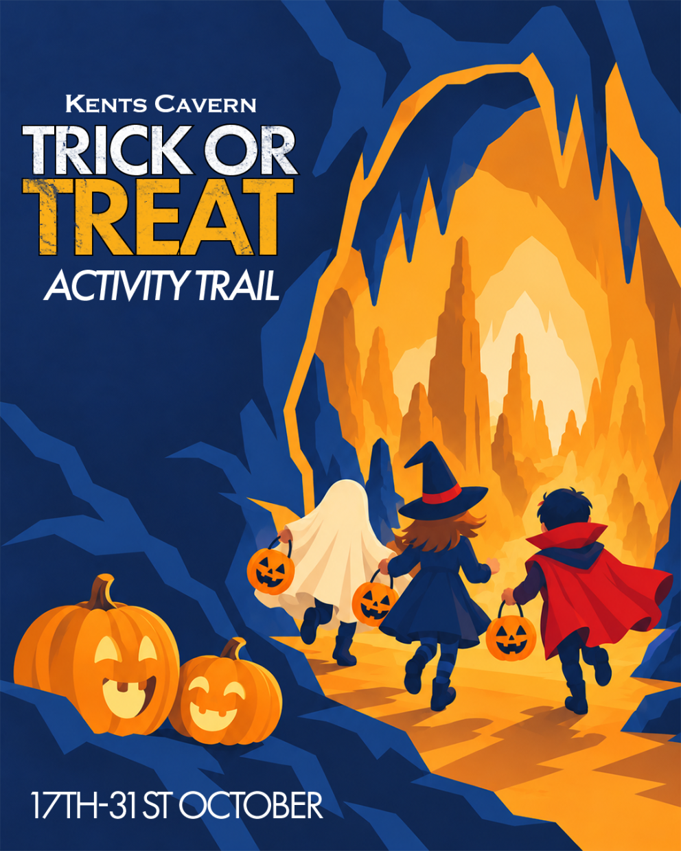 Kents Cavern Trick or Treat Banner | Halloween 2026 | Vertical