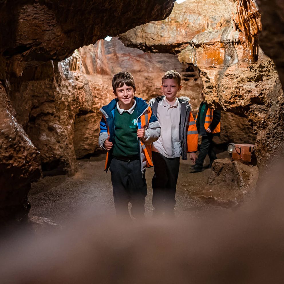 Education field trip visit to Kents Cavern, Torquay