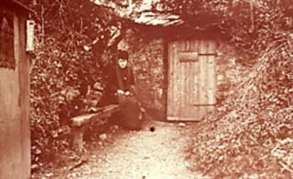 Beatrix Potter at the old cave entrance | Kents Cavern, Devon