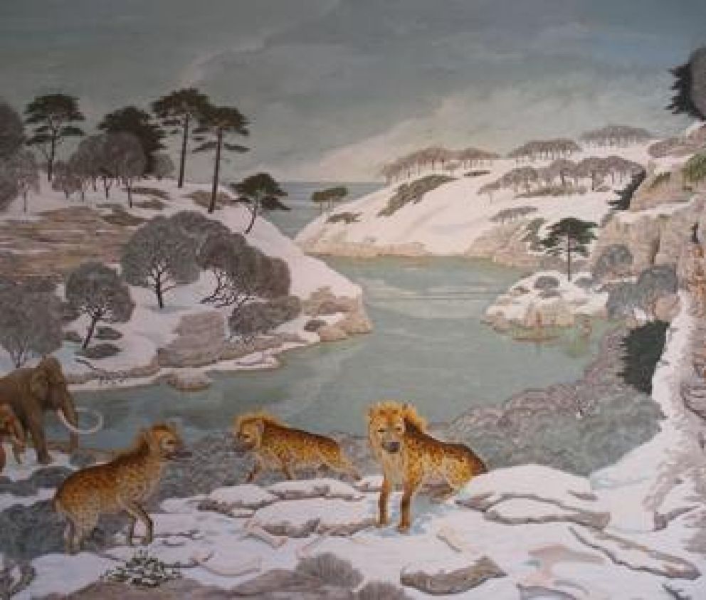 Ice age illustration | Kents Cavern, Devon