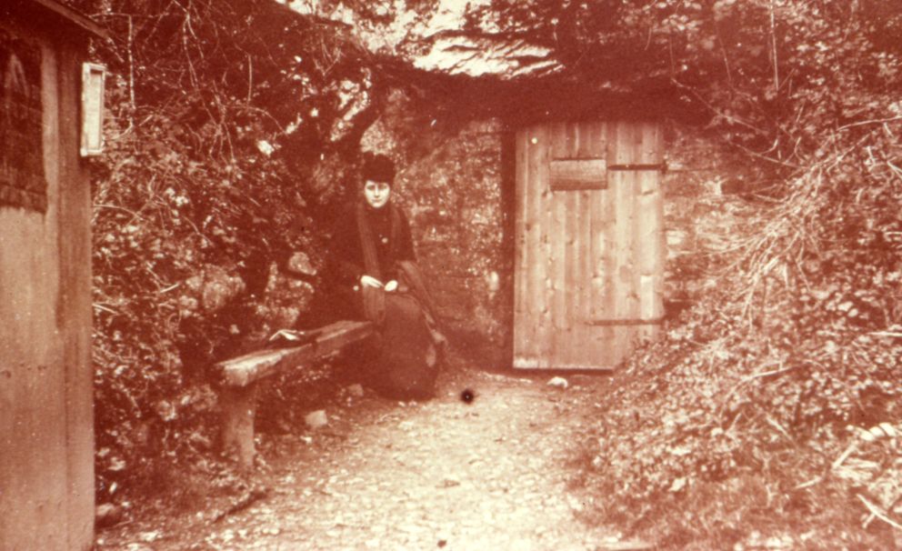 Beatrix Potter, author, at Kents Cavern in Torquay Devon