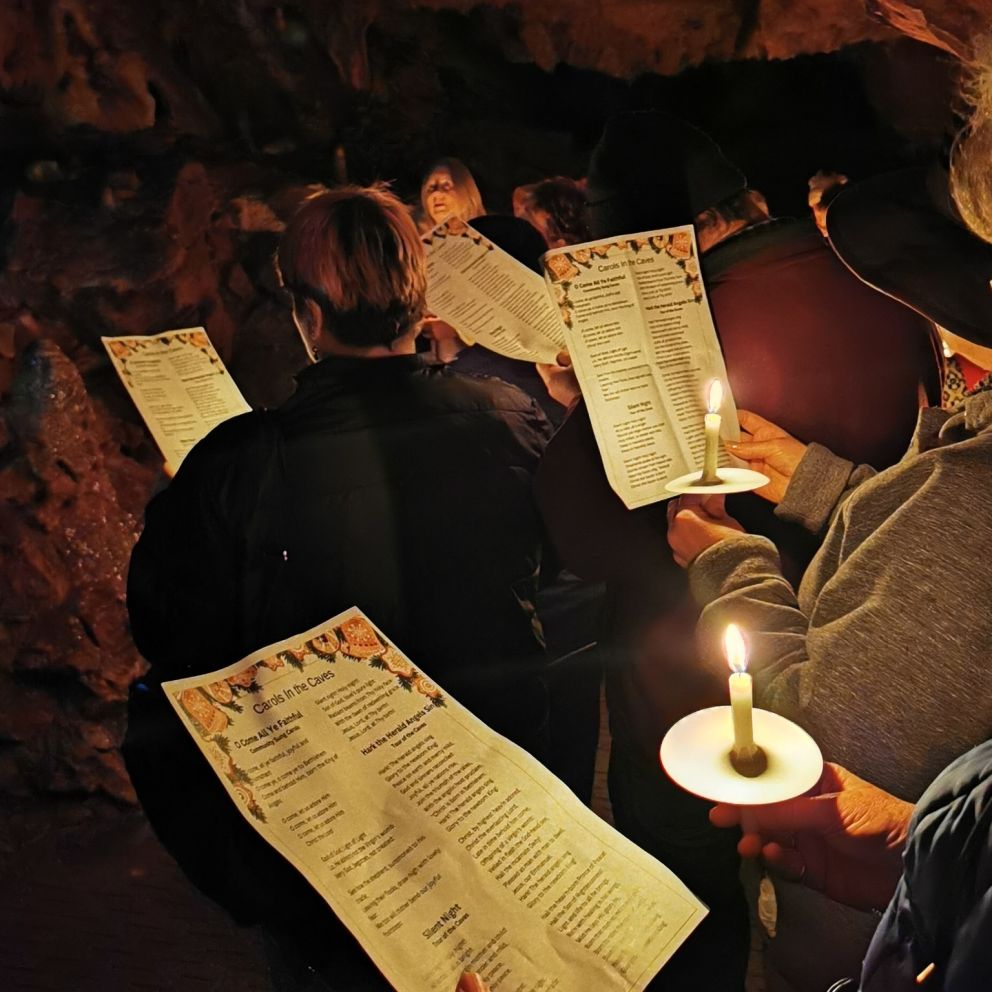 carols in the cave by candlelight